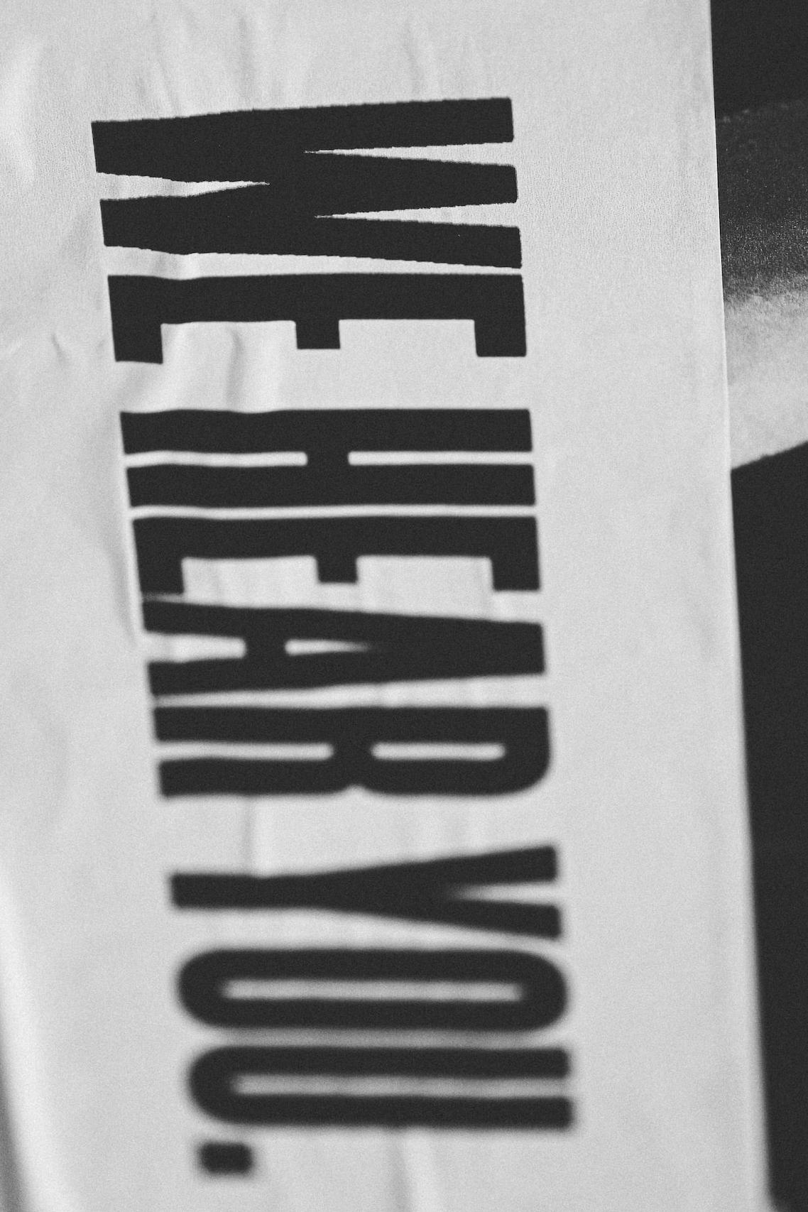 black and white printed textile